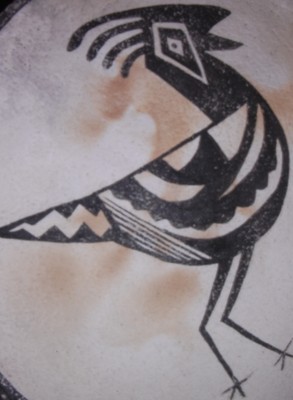 Anasazi Mimbres Roadrunner bowl replication