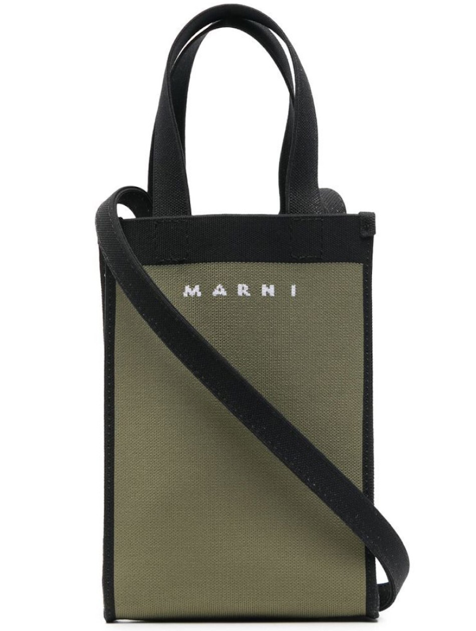 MARNI LOGO KNIT CROSSBODY TOTE BAG HANDBAG MADE IN ITALY
