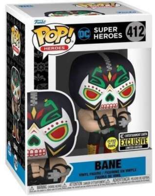 BANE #412 (GLOW) (ENTERTAINMENT EARTH STICKER) (DIA DE LOS DC) FUNKO POP