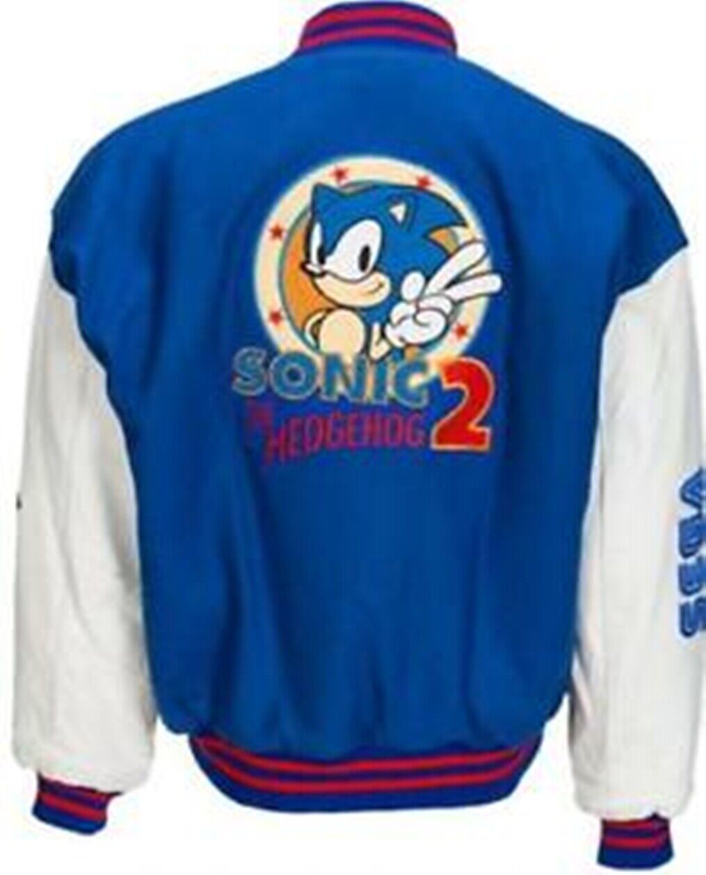 Sonic The Hedgehog Letterman Varsity Bomber Jacket Leather Sonic The Hedgehog Letterman Varsity Bomber Jacket Leather