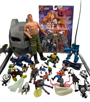 24 piece vintage action figure/ toy lot ninja Turtles,five nights 
