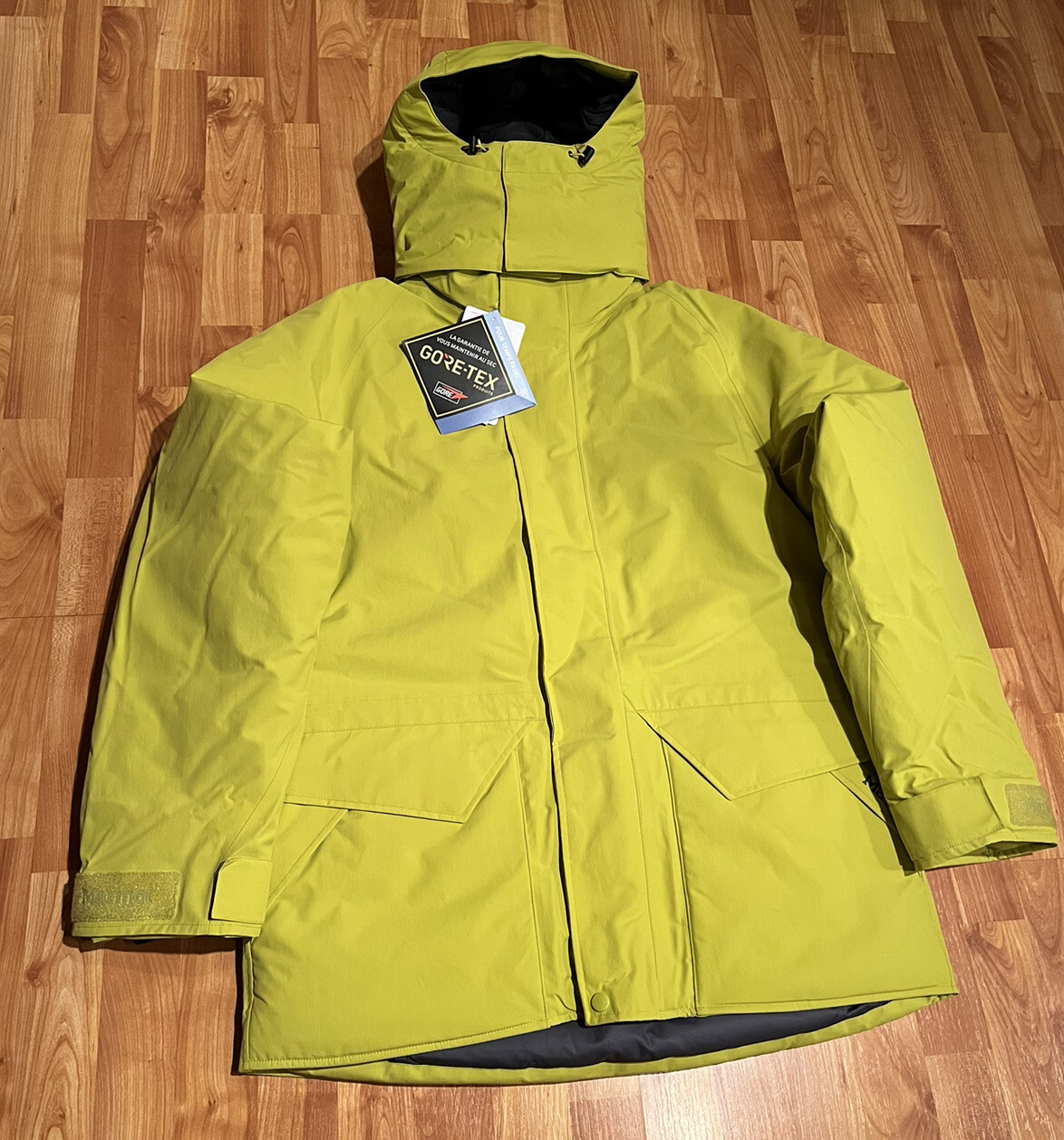 Pre-owned Marmot Men's  Mammoth Goretex Waterproof Parka Citronelle Steel Onyx 700 Fill In Multicolor