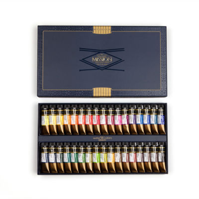 Mission Gold Water Color Set Watercolor Paint Mijello 34 Colors 15ml
