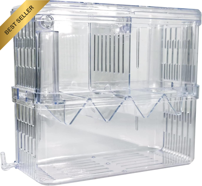 Fish Tank Breeding Box - Aquarium Hatchery & Isolation Divider for Baby Fish, Sh