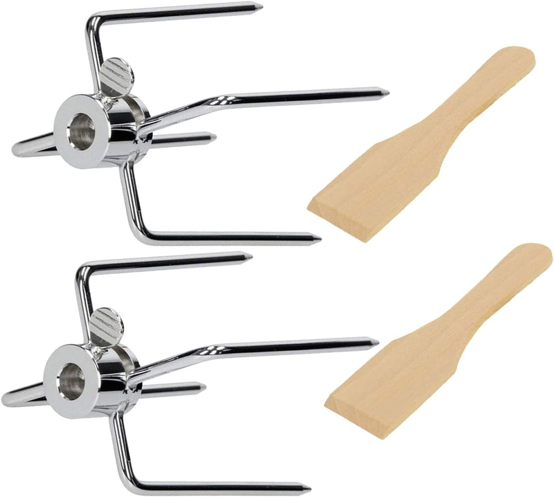 Rotisserie Meat Forks 5/16" Square Spit Rods BBQ Grill Replacement 4-Prong