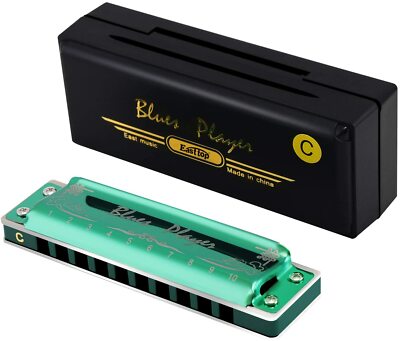 EASTTOP Harmonica Key of C Upgrade Diatonic Blue Harp Mouth Organ Harmonica Gift
