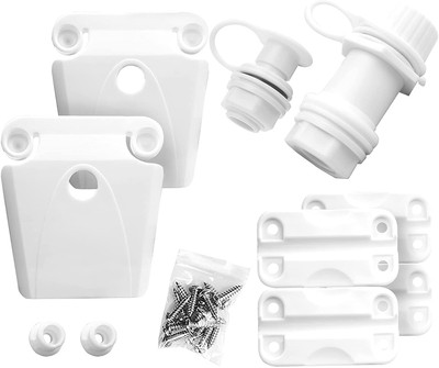 Cooler Replacement Parts Kit, Ice Chest Plastic Hinges, Latch Posts, Threaded, a