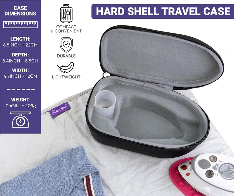 Mini Iron - Lightweight Travel Mini Steam Iron with Ceramic Sole Base Plate & Te