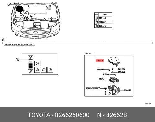 Genuine OE fuse box cover, 8266260600 for TOYOTA 82662-60600 | eBay