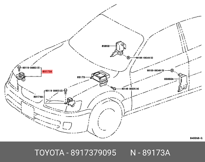 Genuine OE Sensor Air Bag Front 8917379095 for Toyota 89173-79095 