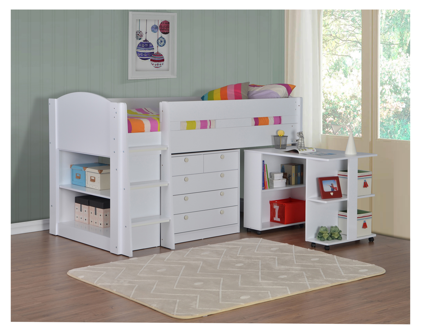 childrens bed with desk