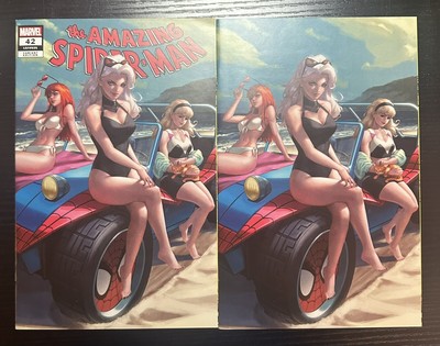 AMAZING SPIDER-MAN #42 EJIKURE TRADE DRESS & VIRGIN VARIANTS SET NM/NM+