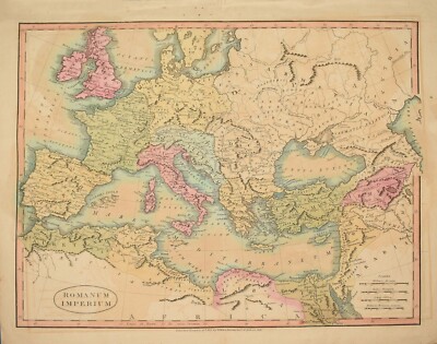 Roman Empire Vintage Historic Map 18x24 Classic Wall Art Decor 1811 Reproduction