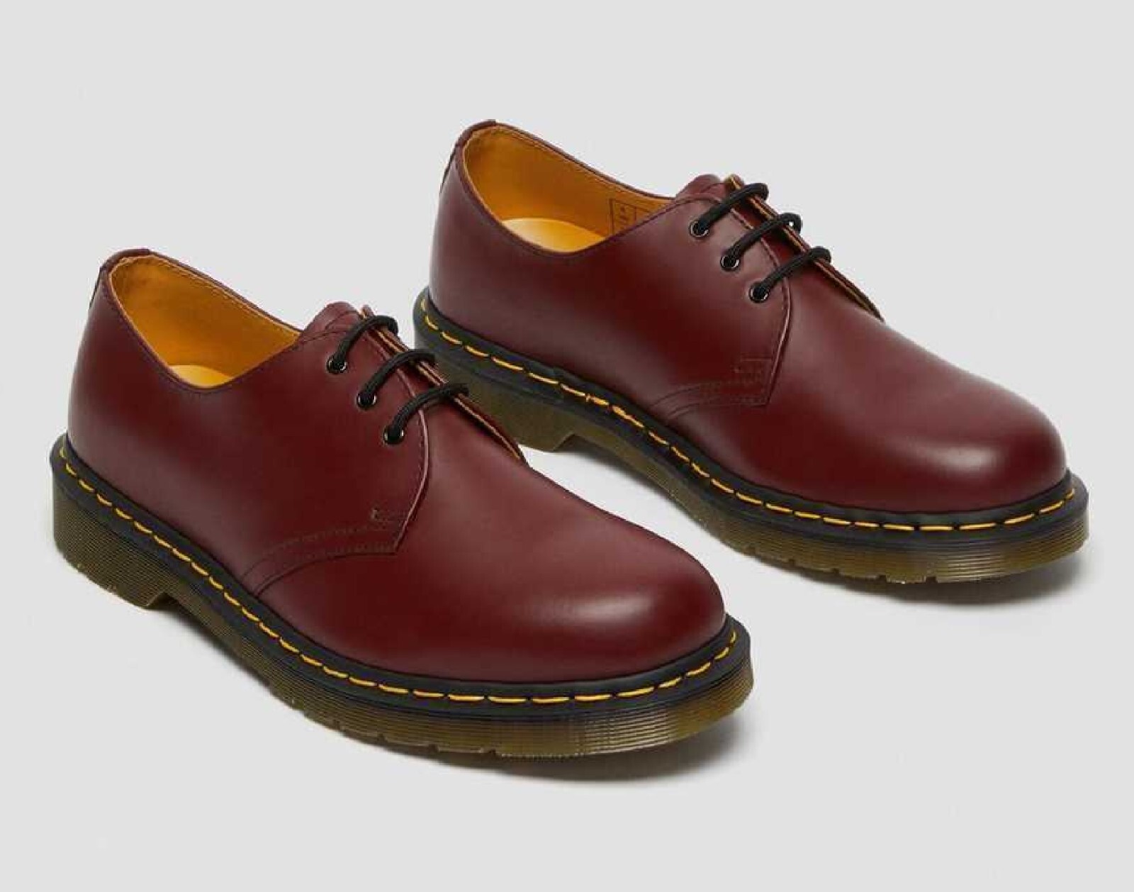 

[11838600] Гладкие кожаные оксфорды Dr. Martens 1461 UK 6 / US 7 вишнево-красного цвета *RNEW*, Cherry red