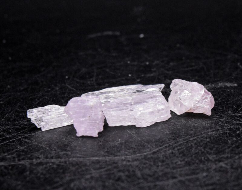 12ct 5pcs Kunzite Rough Stones Natural Crystal Mineral Specimens - Afghanistan