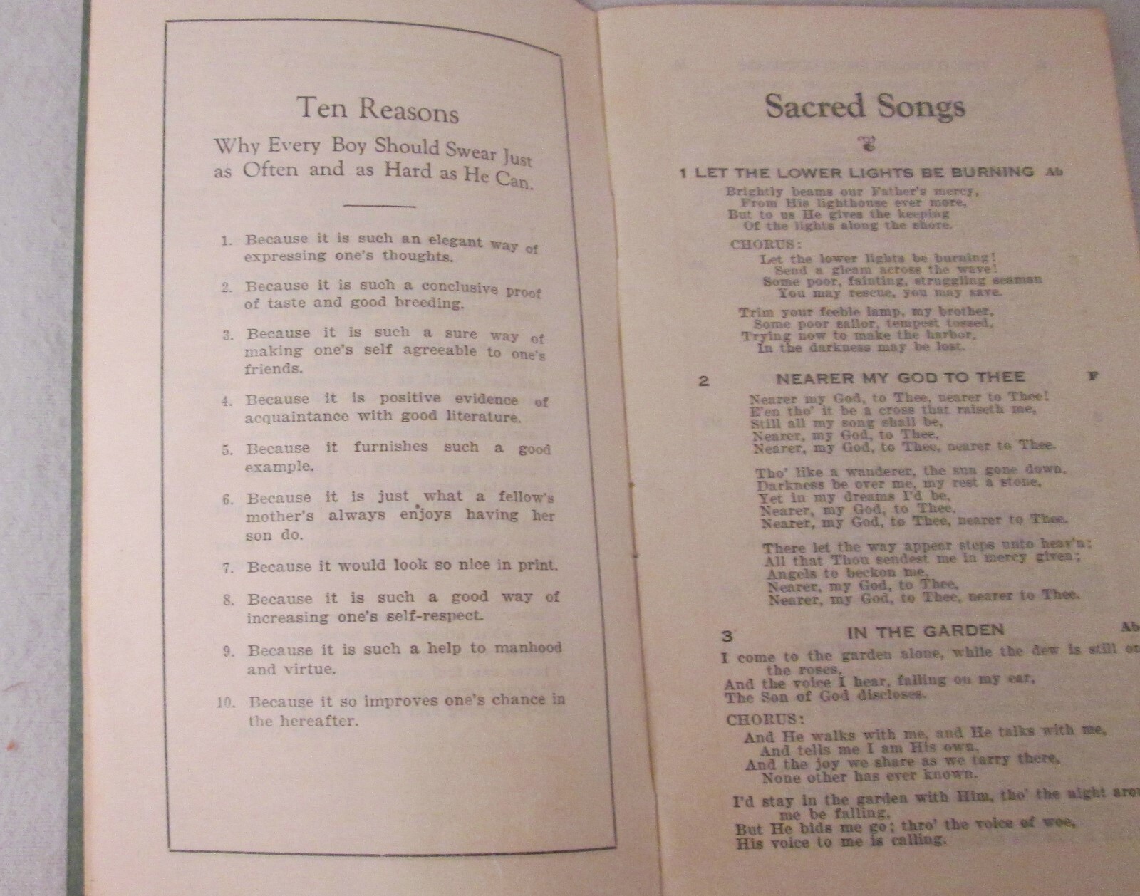 Vintage YMCA Song Book