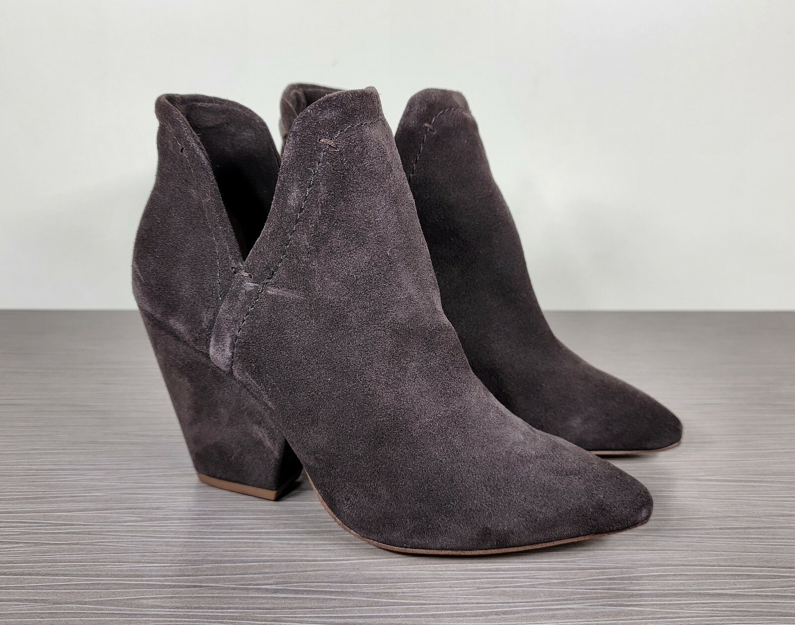 Splendid Cheryl Split Shaft Bootie, Brown Suede, Womens Size 9 & 9.5