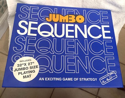 Vintage JUMBO SEQUENCE Strategy Game 1996 Exc. Cond Never used sealed  Item 8080