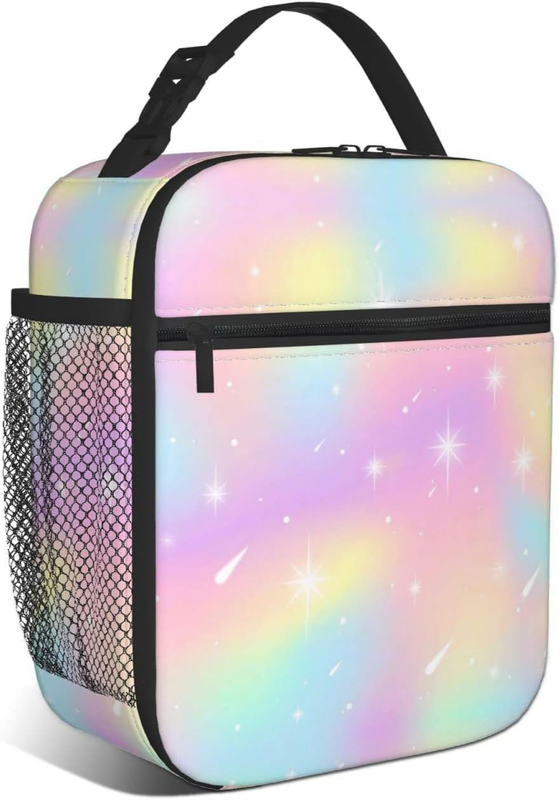 Tie Dye Lunch Box Kids Girls Boys Insulated Cooler Thermal Cute Lunch Bag Tote f