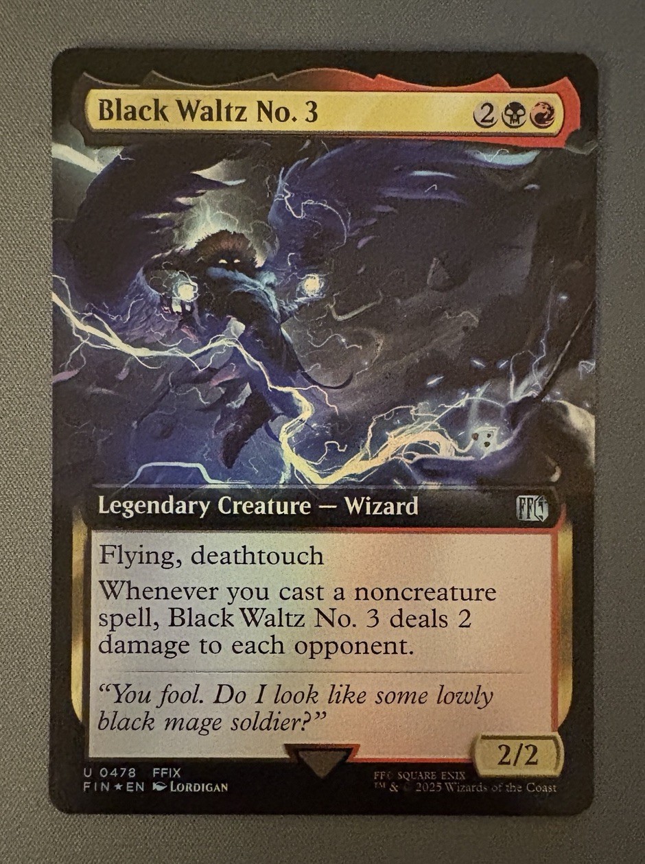 Black Waltz No. 3 (Borderless) (Foil) Final Fantasy MTG U 0478