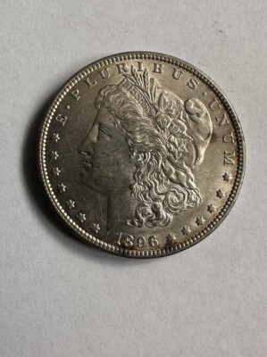 1896 US Morgan 90% Silver Dollar Some Toning $1 Coin