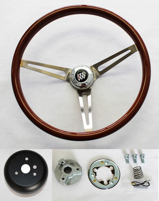 1964-1966 Buick Skylark GS Wood Steering Wheel High Gloss Grip 15''