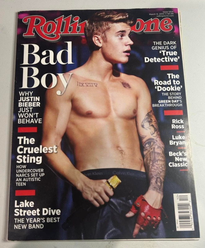 Justin Bieber Rolling Stone Magazine Cover Bad Boy Dookie Luke Bryan March 2014