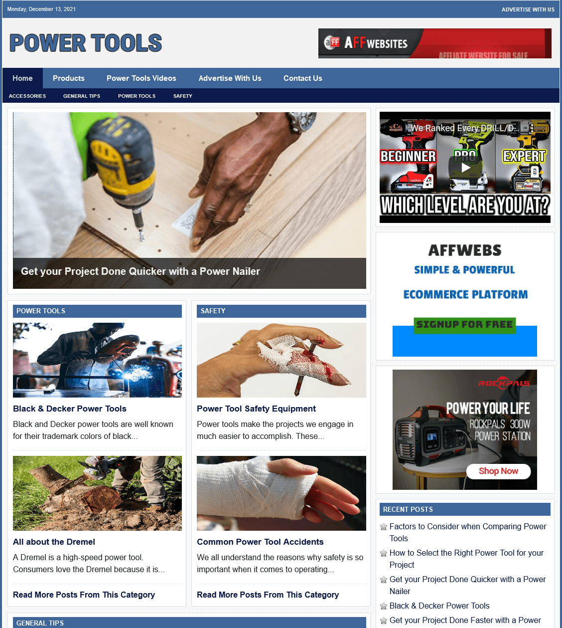 POWER TOOLS Website Business For Sale - Work From Home Internet Business