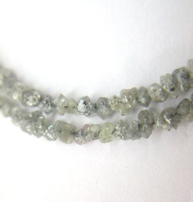 2.00 CTS NATURAL DRILLED GRAY ROUGH UNCUT DIAMOND BEADS LOT 2.00-3.00 MM