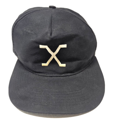 VTG Malcolm X Universal Black Snapback Hat Cap Rare