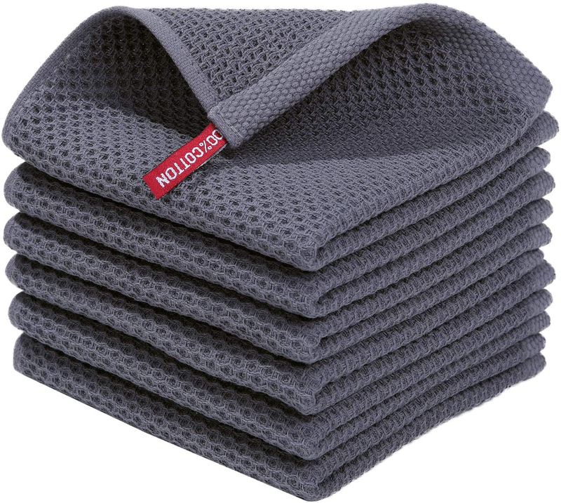 100% Natural Cotton Dish Towels Luxury Ultra Soft Waffle Weave Dish Towels