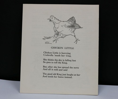 VINTAGE 1930s Platt & Munk Co. Children's Book  Chicken Little Sat195