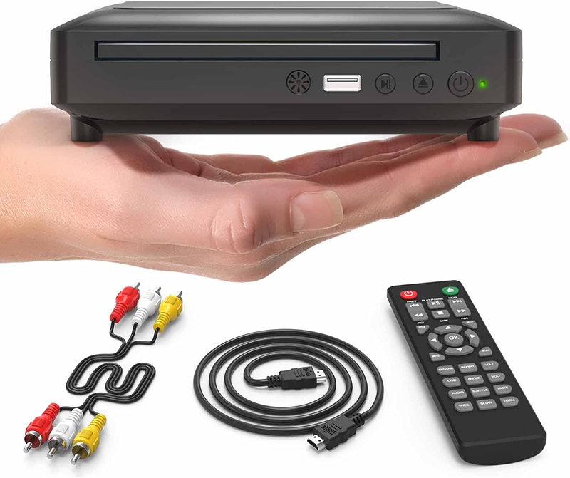 HDMI Mini Portable DVD Player CD Remote Control HD 1080p Output Built-In USB