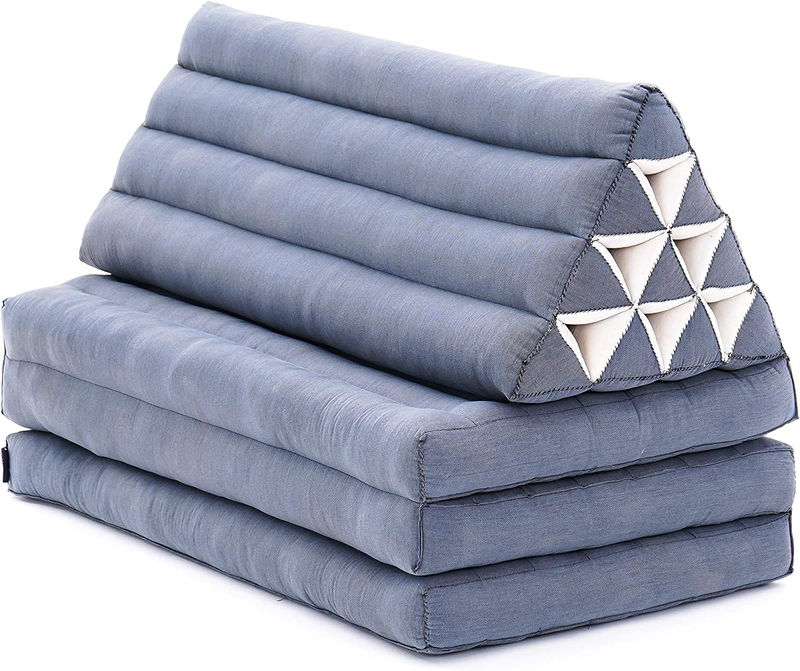 3-Fold Mat XXL with Triangle Cushion &ndash; Firm TV Pillow, Foldable Mattress with Cu