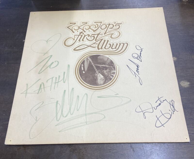 Zz Top‘S First Album Autographed Overall Great Condition No COA