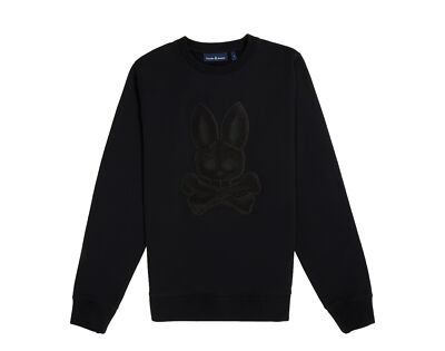 Psycho Bunny Men's Wayne Chenille Patch Sweatshirt Black