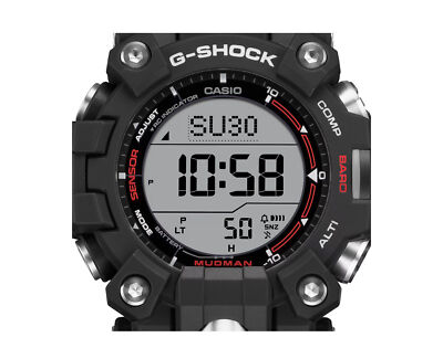 Pre-owned G-shock Casio  Gw9500-1 Master Of - Land Mudman Digital Resin Watch