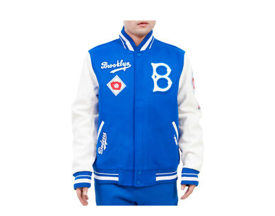 Pre-owned Pro Standard Brooklyn Dodgers Retro Classic Blue Varsity Jacket Lbd635712-rwh In Royal Blue/white