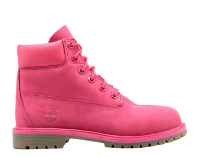 Большие детские ботинки Timberland 6 дюймов. Ботинки из розового нубука (TB0A1ODE H62)