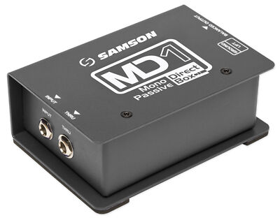 Samson S-Max MD1 Passive Mono Direct DI Box,18Hz 40kHz, 0dB/-15dB