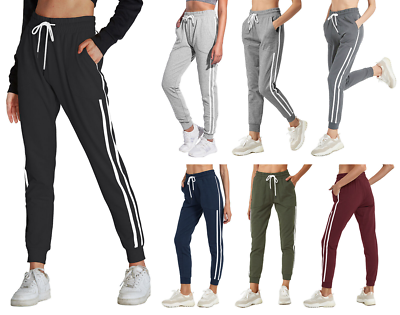 Ladies Sweatpants Running Pants Cotton Womens Workout Waist Bottom