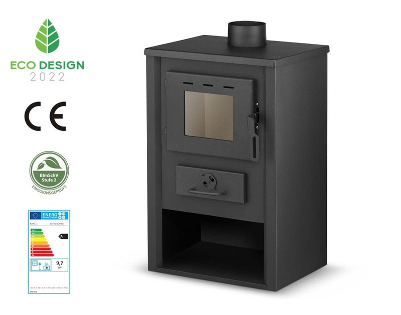 Freistehender Stahlofen Kaminofen Blist B1e 9,7kw Blmschv2 Ecodesign 2022