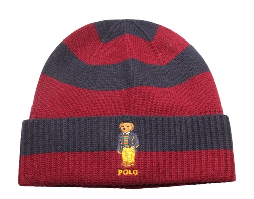 [PC0817-601] ШАПОЧКА В ПОЛОСКУ POLO RALPH LAUREN RUGBY BEAR ДЛЯ ВЗРОСЛЫХ