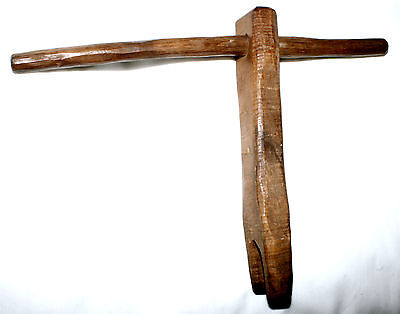 Buy Rare 19th Century Early Rope Bed Rope WRENCH Tightener, Hickory, T Handle. 14”