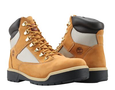 Pre-owned Timberland 6-inch Waterproof Field Boot Wheat Mac N Cheese Men's Boots A18qv In Yellow