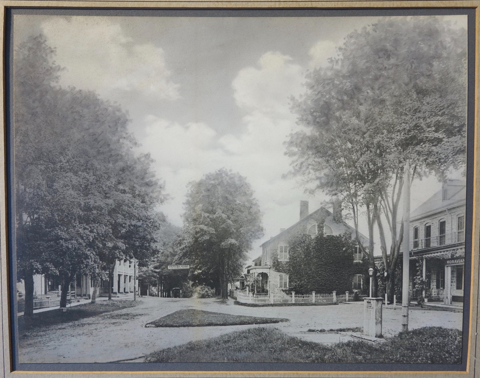 c.1870s original antique photograph Hope NJ American House photo New Jersey