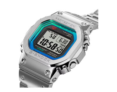 Pre-owned G-shock Casio  Gmwb5000pc-1 Digital Full Metal Silver Men's Watch Silver