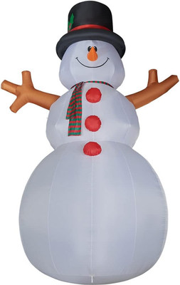 20-Ft. Tall Jolly Snowman with RGB Lights and Storage Bag | Prelit Outdoor Chris