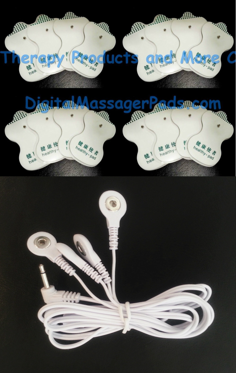 OMRON COMPATIBLE ELECTRODES MASSAGE PADS (16) WITH 3.5mm QUAD ...
