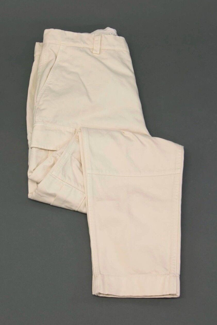 Pre-owned Brunello Cucinelli $1195  Men's "relaxed Fit" Cargo Pants A242 In White
